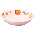 アヅミ産業 メラミン子供食器 みんなともだち。 深皿 YME-1 ピンク FC965LB-1026770