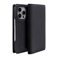 ABBI SIGNATURE iPhone 16 Pro Max用シュランケンカーフ MagSafe対応ダイアリーケース ブラックブルー ABS27296I16PM