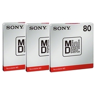 SONY ミニディスク 80分 1枚入り 3個セット MDW80TP3