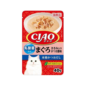 いなば CIAO パウチ 乳酸菌入り まぐろ ささみ入りかつお節味 40g FCF620N-イメージ1