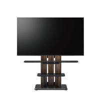 朝日木材 WS-C590-DB 24～55V型対応 壁寄せテレビスタンド(自立