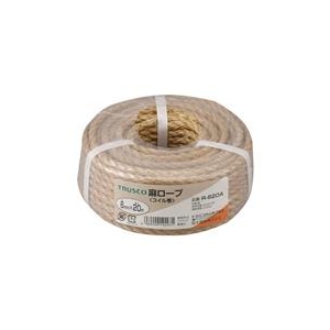 トラスコ中山 TRUSCO　麻ロープ　3つ打　線径6mmX長さ20m R-620A-イメージ1