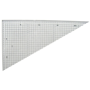 タケダ 方眼入三角定規240×2mm 5mm方眼 F859227-22-1240-イメージ1