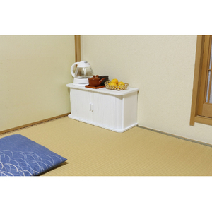 オスマック 天然木桐製カウンター上収納庫 竹製ジャバラ扉式 幅60cmハイ KTX-6029W-イメージ5