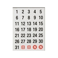 トラスコ中山 日付シートマグネット 白 27×27×0.8T FC089KP-1162303