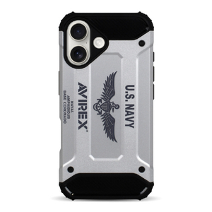 エム・ディー・シー iPhone 16用AVIREX 耐衝撃ケース/アーミータフ シルバー MD-75558-3-イメージ1