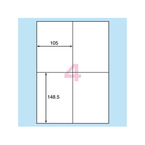 コクヨ カラーL&IJ用紙ラベル〈K2〉A4 4面 100枚 F972580-K2KPC-V4-100-イメージ2