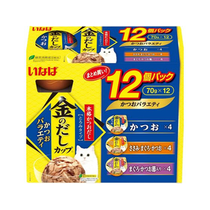 いなば 金のだし カップ かつおバラエティパック 70g×12P FCF622N-イメージ1