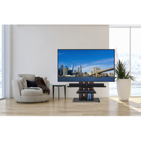 朝日木材 WS-C690-DB 32～77V型対応 壁寄せテレビスタンド(自立