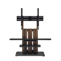 テレビスタンド ダークブラウン 朝日木材 WS-C690-DB 32～77V型対応 壁寄せテレビスタンド(自立タイプ