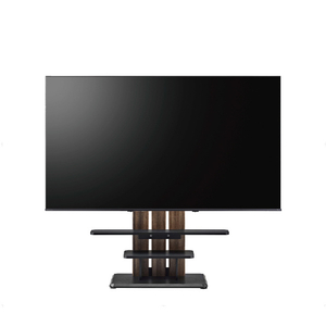 朝日木材 32～77V型対応 壁寄せテレビスタンド(自立タイプ) ダークブラウン WS-C690-DB-イメージ5
