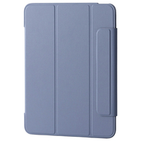 エレコム 11インチiPad Air(M3/M2) iPad Air (第5世代 2022年モデル) iPad Air (第4世代 2020年モデル)用 フラップケース 薄型軽量 カラーエッジ 背面クリア ブルーグレー TB-A25MWVFCBG