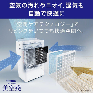 三菱 空清脱臭除湿機 美空感 ホワイト MJ-PHDV24YX-W-イメージ16