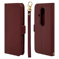 ラスタバナナ らくらくスマートフォン(F-53E)用スタンドレザーフリップケース レッド 8467F53EBLFRD