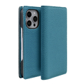 ABBI SIGNATURE iPhone 16 Pro Max用シュランケンカーフ MagSafe対応ダイアリーケース セルリアンブルー ABS27298I16PM