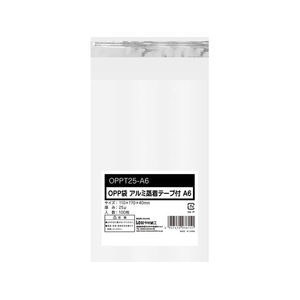 今村紙工 OPP袋 シールあり A6サイズ 0.025mm厚 100枚 FCJ440P-OPPT25-A6-イメージ1