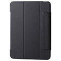 エレコム 11インチiPad Air(M3/M2) iPad Air (第5世代 2022年モデル) iPad Air (第4世代 2020年モデル)用 フラップケース 薄型軽量 カラーエッジ 背面クリア ブラック TB-A25MWVFCBK