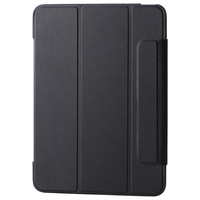 エレコム 11インチiPad Air(M3/M2) iPad Air (第5世代 2022年モデル) iPad Air (第4世代 2020年モデル)用 フラップケース 薄型軽量 カラーエッジ 背面クリア ブラック TB-A25MWVFCBK