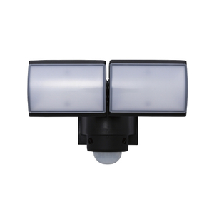 デルカテック LEDセンサーライト(2灯型) ブラック DSLD20C2-イメージ3