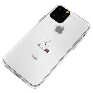 Dparks iPhone 11 Pro Max用ソフトクリアケース ミニ動物 シロクマ DS17299I65R-イメージ2