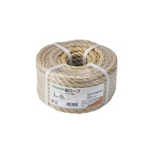 トラスコ中山 TRUSCO　麻ロープ　3つ打　線径9mmX長さ20m R-920A-イメージ1