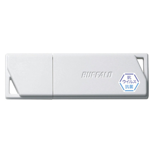 BUFFALO USB3．2(Gen1) 抗ウイルス・抗菌USBメモリ(64GB) ホワイト RUF3-KVB64G-WH-イメージ2