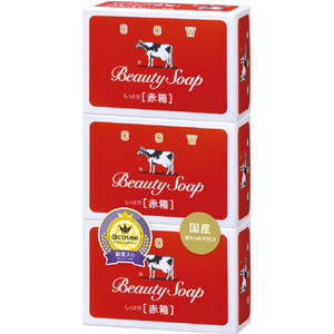 牛乳石鹸 カウブランド 赤箱 3個パック ｶｳﾌﾞﾗﾝﾄﾞｱｶﾊﾞｺ3ｺﾊﾟﾂｸ-イメージ1