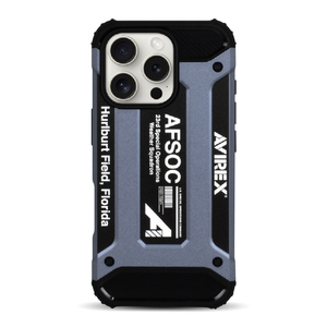 エム・ディー・シー iPhone 16 Pro用AVIREX 耐衝撃ケース/アーミータフ ブルー MD-75559-2-イメージ1