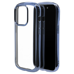 ラスタバナナ iPhone 14 Pro用TPUケース メタルフレーム 2．7mm VANILLA PACK CURVE ブルー 7199IP261PTP-イメージ1