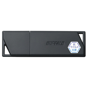BUFFALO USB3．2(Gen1) 抗ウイルス・抗菌USBメモリ(128GB) ブラック RUF3-KVB128G-BK-イメージ2