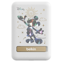 ベルキン MagSafe対応 ワイヤレス モバイルバッテリー(5000mAh) スターミッキー BPD004QCAD-DY