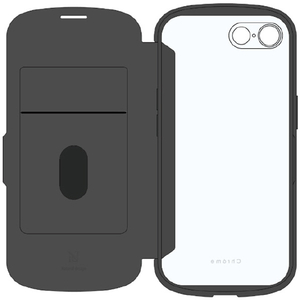 ＮＡＴＵＲＡＬ　ｄｅｓｉｇｎ iphone17e/16e用 背面手帳型ｹｰｽ chrome-natural ブラック IP24SP-CHN02-イメージ2