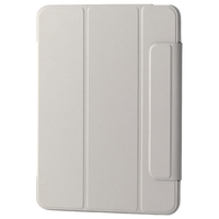 エレコム 11インチiPad Air(M3/M2) iPad Air (第5世代 2022年モデル) iPad Air (第4世代 2020年モデル)用 フラップケース 薄型軽量 カラーエッジ 背面クリア グレージュ TB-A25MWVFCGB