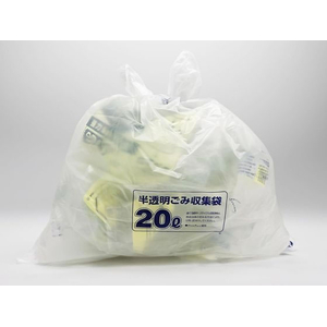 ジャパックス 容量表示入り 20L 白半透明 10枚 FCE536R-TSN20-イメージ6