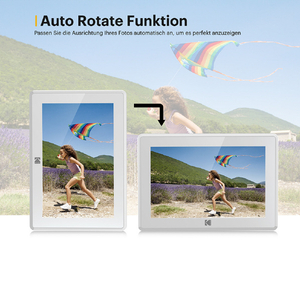 KODAK デジタルフォトフレーム 10．1インチ HD画面 32GB内蔵 写真/動画/音楽再生 Wi-Fi機能付き ホワイト RCF-106HW-イメージ12