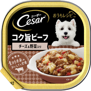 マースジャパンリミテッド シーザー おうちレシピ コク旨ビーフ チーズ&野菜入り(100g) ｼ-ｻﾞ-ｵｳﾁﾚｼﾋﾟﾋﾞ-ﾌCﾔｻｲ100G-イメージ1