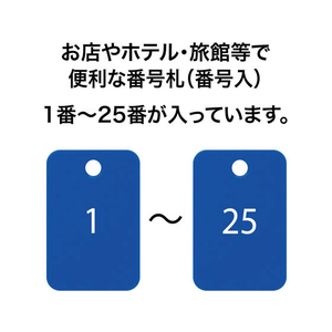 オープン工業 スチロール番号札 角型 1～25 青 FC87641-BF-54-BU-イメージ2