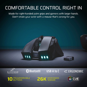 コルセア CORSAIR IRONCLAW ワイヤレス SE ゲーミングマウス ブラック CHR-9317110-WW-イメージ2