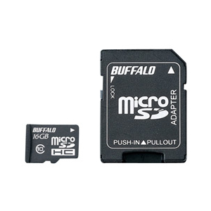 BUFFALO 高速microSDHCメモリーカード(Class10・16GB)アダプター付 RMSD-16GC10AB BUFFALO 高速microSDHCメモリーカード(Class10・16GB)アダプター付 RMSD-16GC10AB