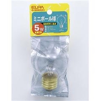 エルパ ミニボール球 E26口金 5W クリア 1個入り G-806H(C)