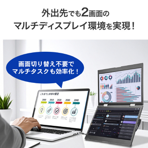 I・Oデータ フルHD対応 14型デュアル(2画面)モバイルディスプレイ LCD-YC1412DX-イメージ4