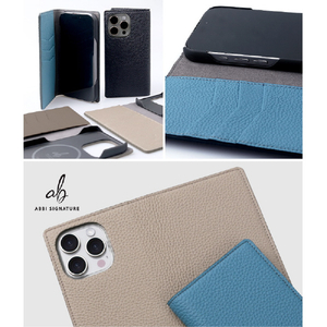 ABBI SIGNATURE iPhone 16 Pro Max用シュランケンカーフ MagSafe対応ダイアリーケース グレージュ ABS27302I16PM-イメージ13