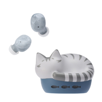 ラディウス 猫のかたちの完全ワイヤレスイヤフォン NEKO true wireless earphones サバトラ HP-C28BTS