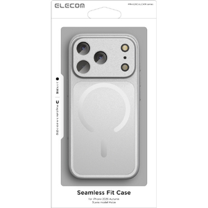 エレコム iPhone18 Pro用ハイブリッドアルミケース 極限 MAGKEEP シルバー PM-A26CALCKM2-イメージ1