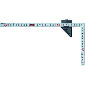 シンワ◆取引終了◆ シンワ/曲尺平ぴた シルバー 30cm 表裏同目 ストッパー付 JIS FC782UF-2150075-イメージ1