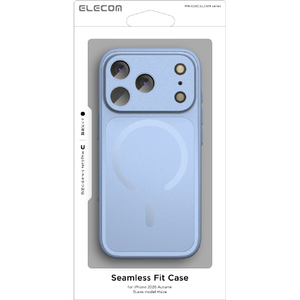 エレコム iPhone18 Pro用ハイブリッドアルミケース 極限 MAGKEEP ペールブルー PM-A26CALCKM3-イメージ1