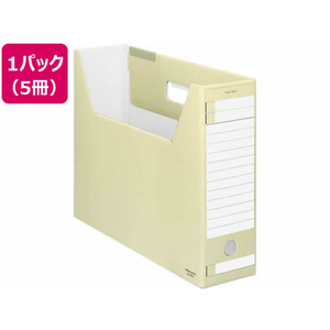 コクヨ ファイルボックス-FS〈Dタイプ〉B4ヨコ 背幅102mm 黄 5冊 1パック(5冊) F836346-B4-LFD-Y-イメージ1