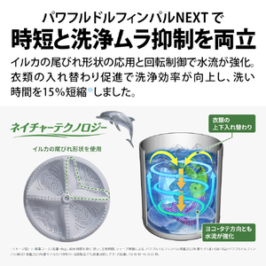 SHARP 10kgインバーター全自動洗濯機洗剤自動投入 ホワイト系 ES-SW10L-W-イメージ6