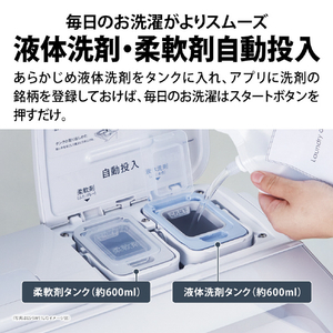 SHARP 10kgインバーター全自動洗濯機洗剤自動投入 ホワイト系 ES-SW10L-W-イメージ8