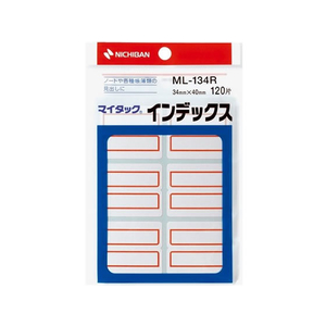 ニチバン マイタックインデックス 赤枠特大 40×34mm 6片×20シート F032805-ML-134R-イメージ1